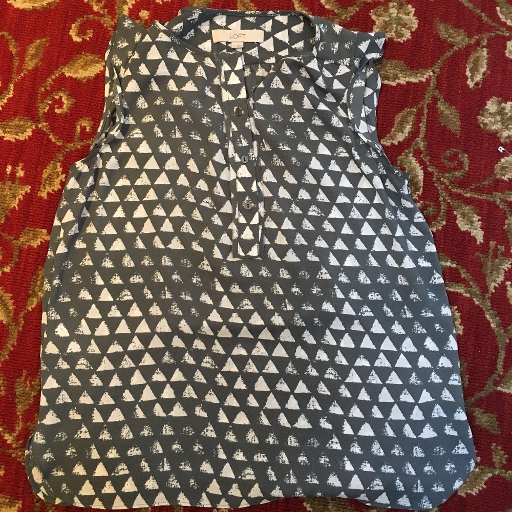 LOFT short-sleeved/tank top patterned top